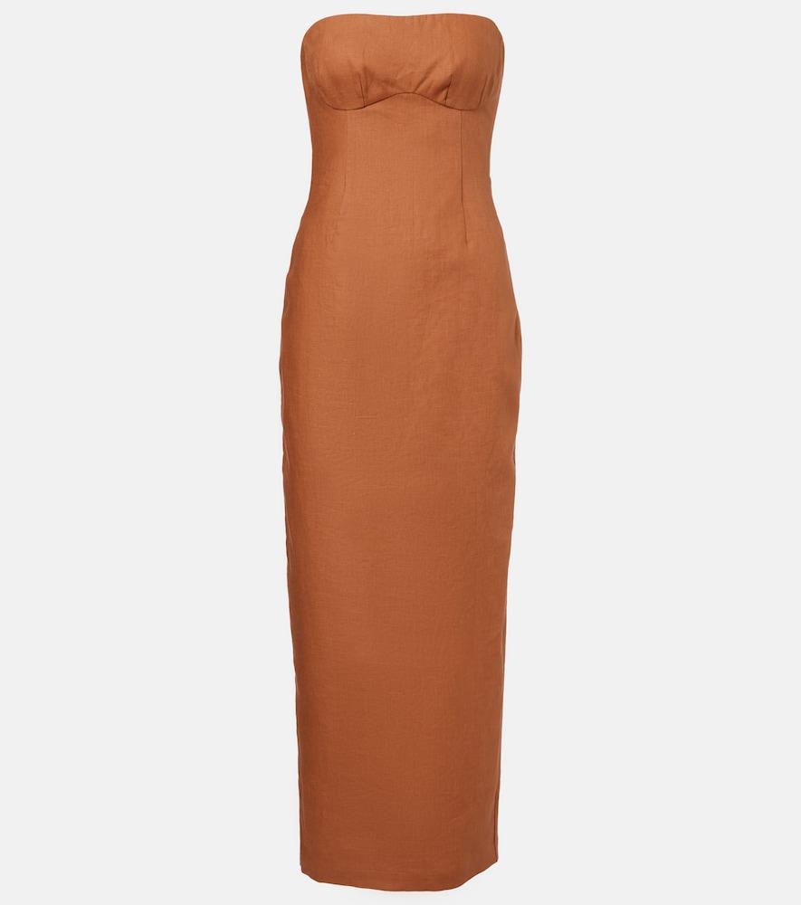 sir evalita linen maxi dress
