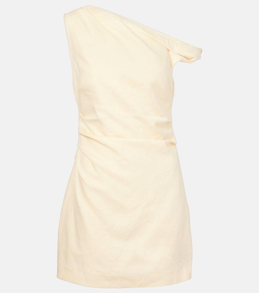 sir iris one-shoulder linen minidress