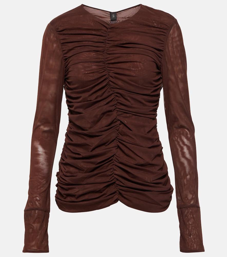 sir jacques gathered mesh top