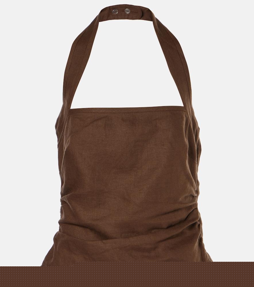 sir jerry halter bodice linen top