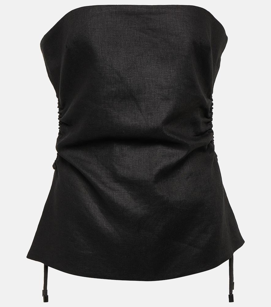 sir josefina strapless linen top