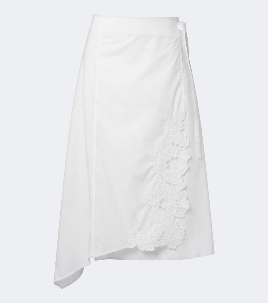 sir klara asymmetric cotton midi skirt