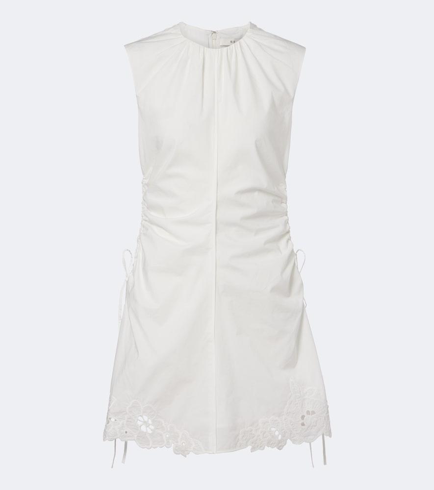 sir klara ruched cotton minidress