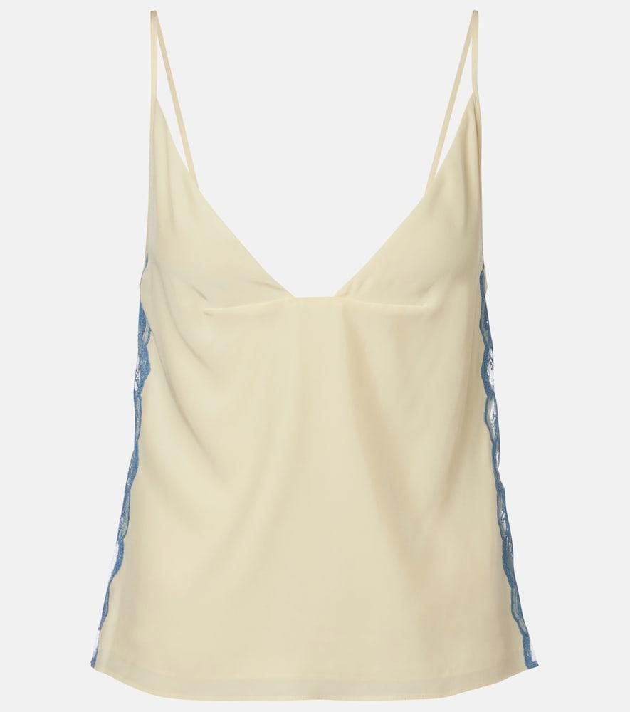 sir lace-trimmed silk camisole