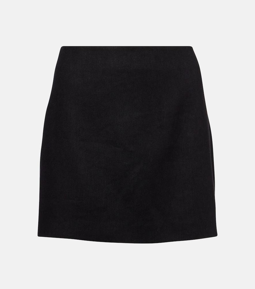 sir linen-blend miniskirt