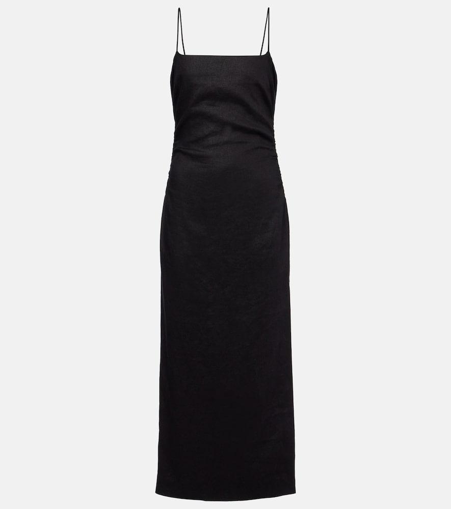 sir linen midi dress