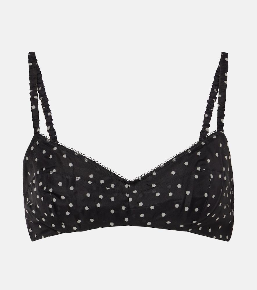 sir polka-dot silk bralette