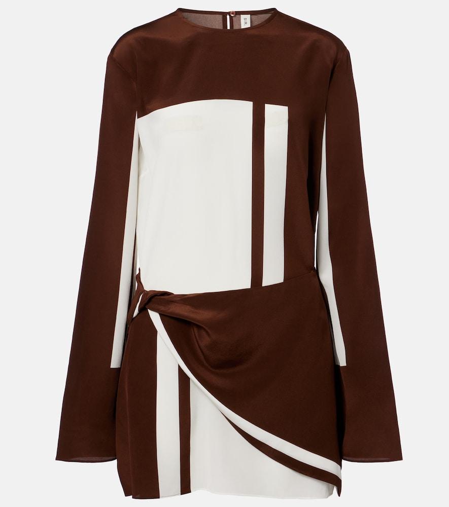 sir printed silk satin minidress