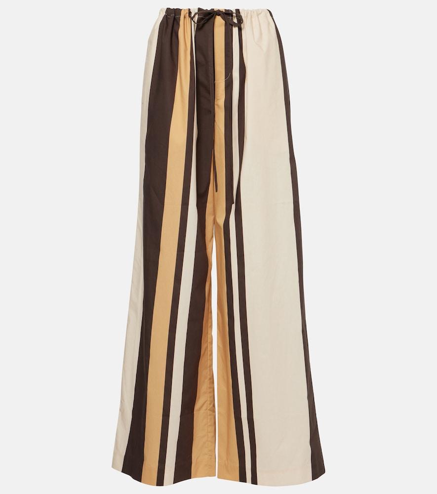 sir savanna striped cotton wide-leg pants