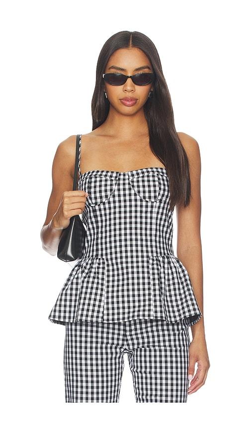 sister ny friday top in black & white. - size l (also in xs, s, m, xl)