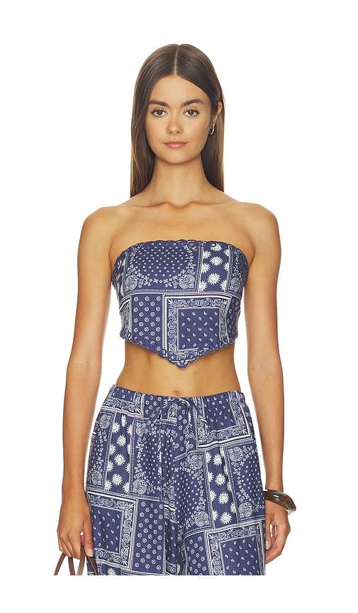 sister ny indio top in navy. - size l (also in s, xs, m, xl)