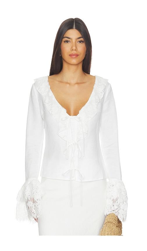 sister ny nikki top in white. - size l (also in s, xs, m)
