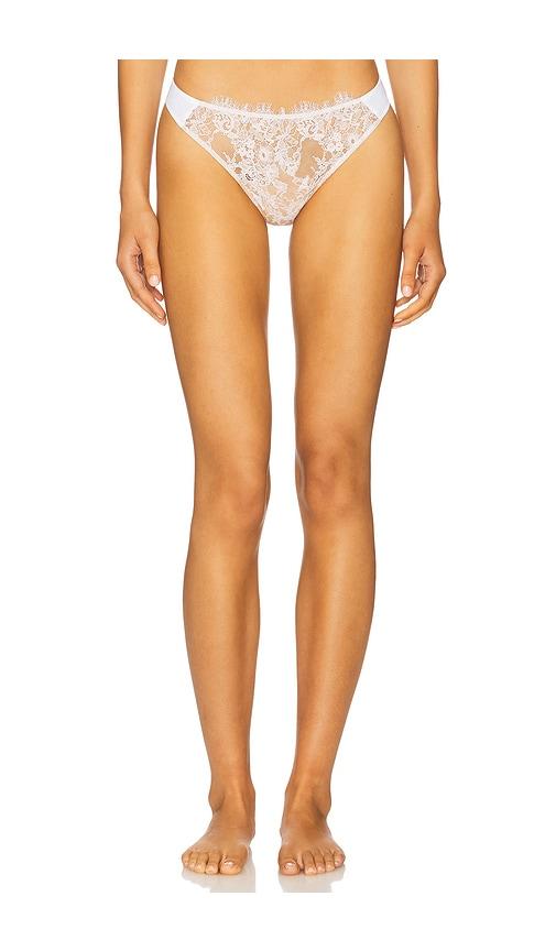 skarlett blue entice thong in white. - size l (also in s, m)
