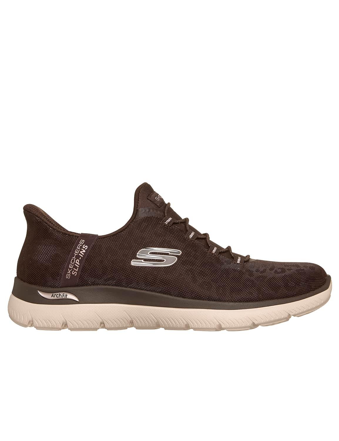 skechers hands free slip ins: arch fit summits - luxe leopard