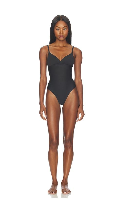 skims body high waisted thong in black. - size s (also in xl, xs, xxs)