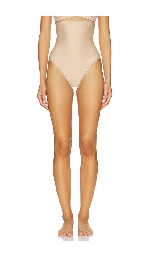 skims body high waisted thong in tan. - size l (also in m)