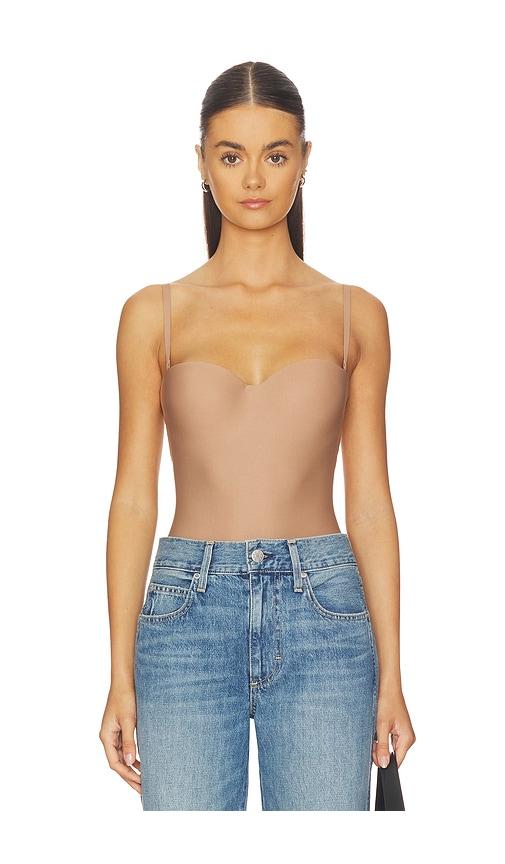 skims body molded underwire bodysuit in taupe. - size l (also in xs, s, xl, xxl)