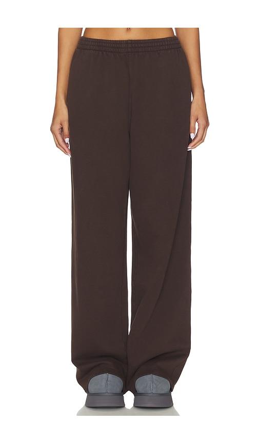 skims boyfriend fleece sweatpant in chocolate. - size xxs (also in xs)
