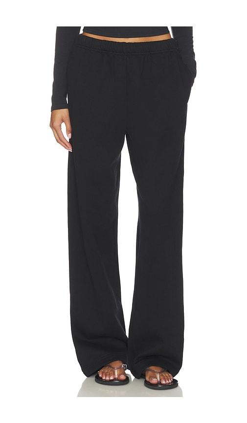 skims cotton fleece classic straight leg pant in black. - size l (also in xs, s, xl, xxl)