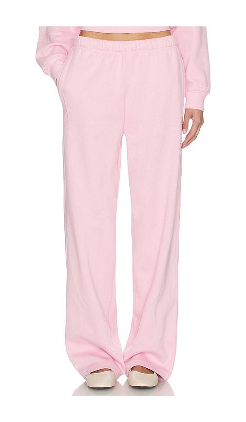 skims cotton fleece classic straight leg pant in pink. - size l (also in xxs, xs, s, m, xl)