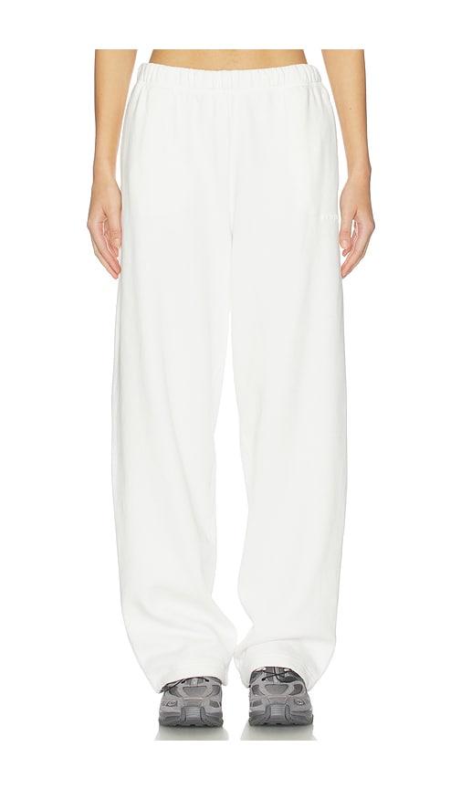 skims cotton fleece classic straight leg pant in white. - size l (also in xl)