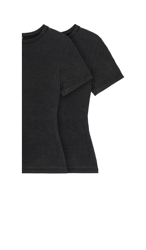 skims cotton jersey 2 pack t-shirt in black. - size m (also in xxs, xs, s)