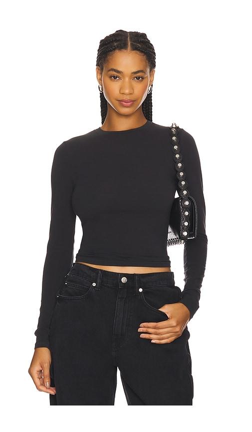 skims cotton jersey long sleeve t-shirt in black. - size l (also in xxs, xs, s, m, xl, xxl)