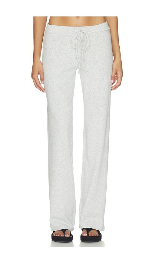 skims cotton jersey straight leg pant in grey. - size l (also in s, m, xl)