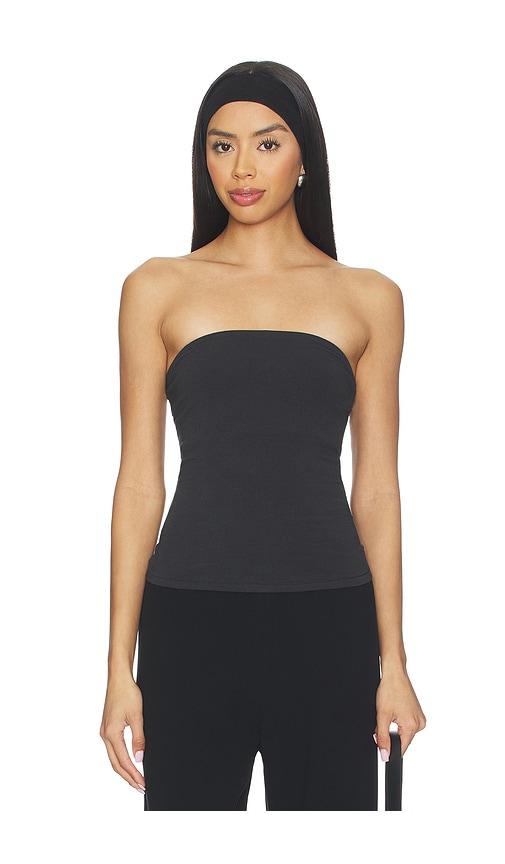 skims cotton jersey tube top in black. - size l (also in m, xl, xs, xxs)
