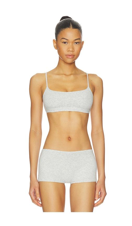 skims everyday cotton scoop bralette in light grey. - size m (also in xxl, xxs)