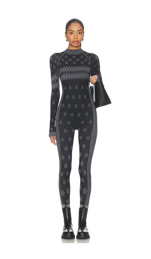 skims first layers turtleneck catsuit in black,white. - size l/xl (also in s/m)