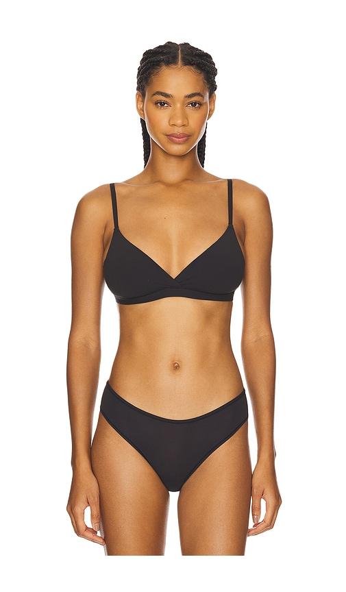 skims fits everybody crossover bralette in black. - size m (also in xs, xxs)