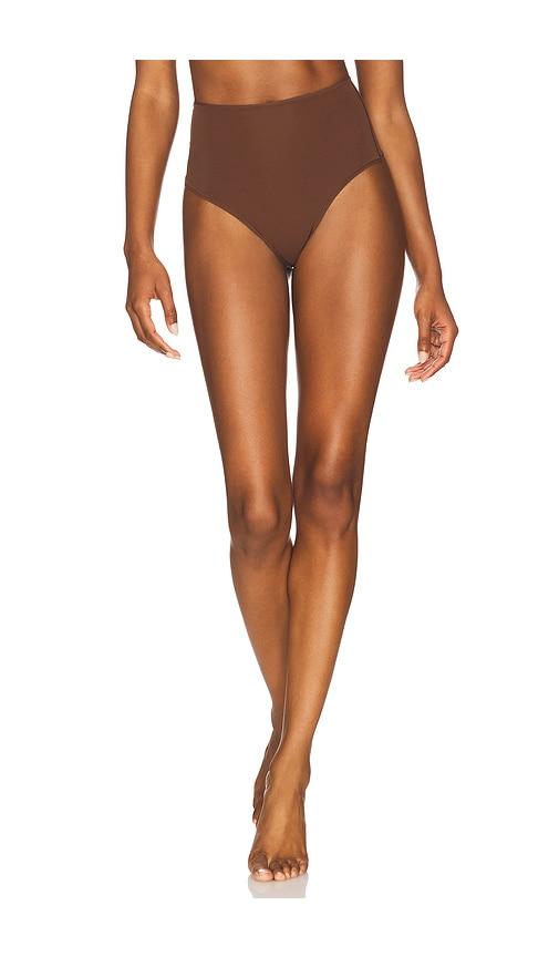 skims fits everybody high waisted thong in chocolate. - size xs (also in xxl)