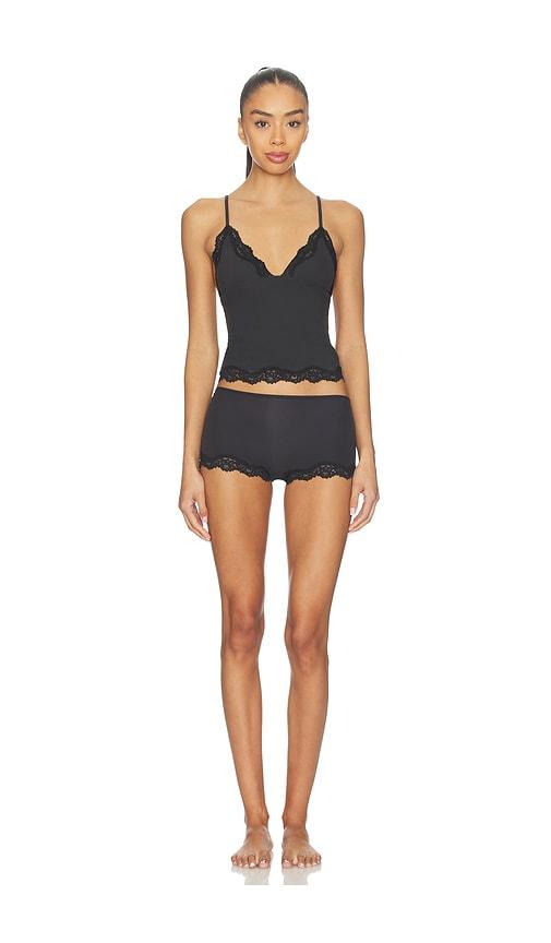 skims fits everybody lace cami and boyshort set in black. - size l (also in xl, xxl)