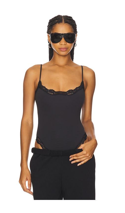 skims fits everybody lace cami bodysuit in black. - size xxl (also in xxs)