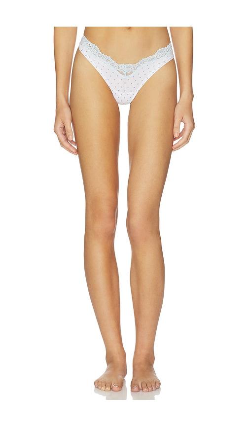 skims fits everybody lace lace dipped thong in white. - size l (also in s, m, xl, xxl)