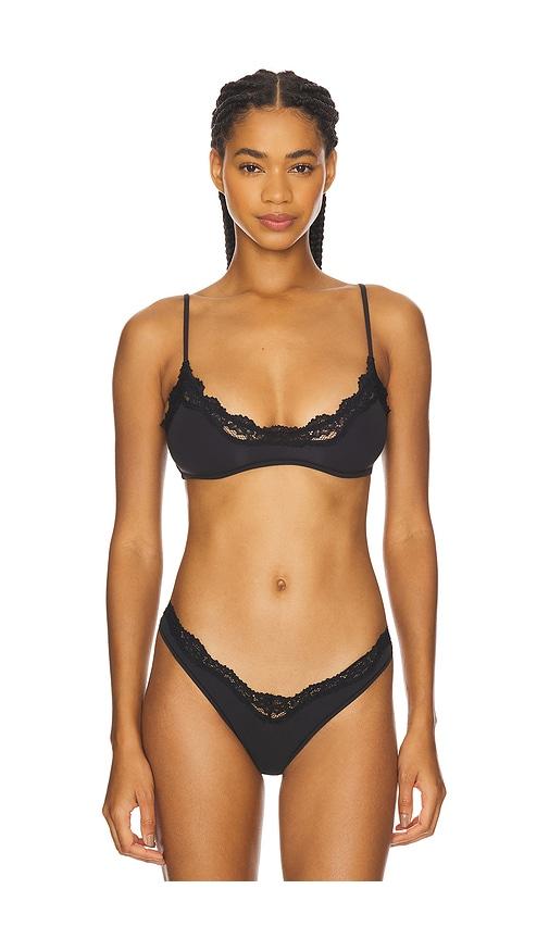 skims fits everybody lace scoop bralette in black. - size l (also in xxs, xs, s, m)