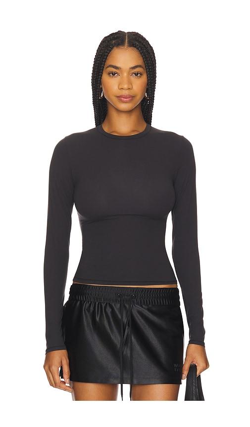 skims fits everybody long sleeve t-shirt in black. - size xl (also in xxl)