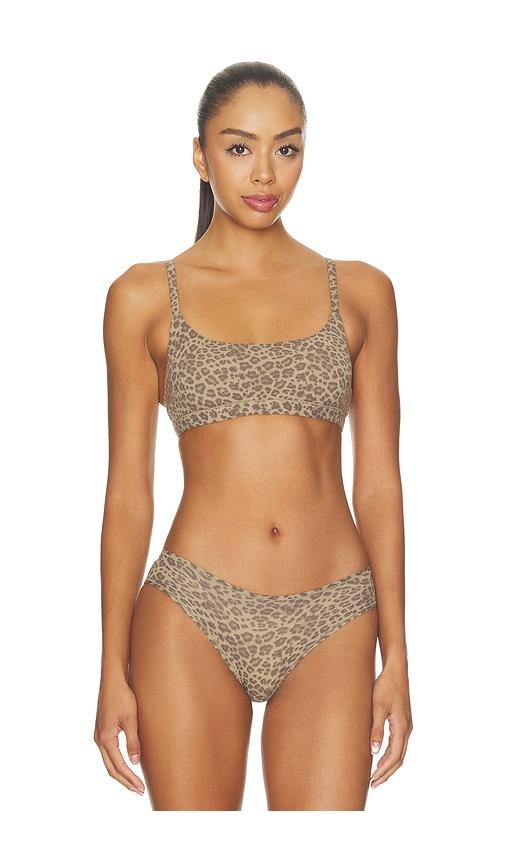 skims fits everybody scoop bralette in brown. - size l (also in m, s, xl, xs, xxs)