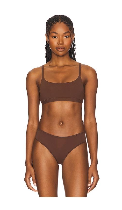 skims fits everybody scoop bralette in chocolate. - size 2x (also in xxs, xs, s, l, xl)