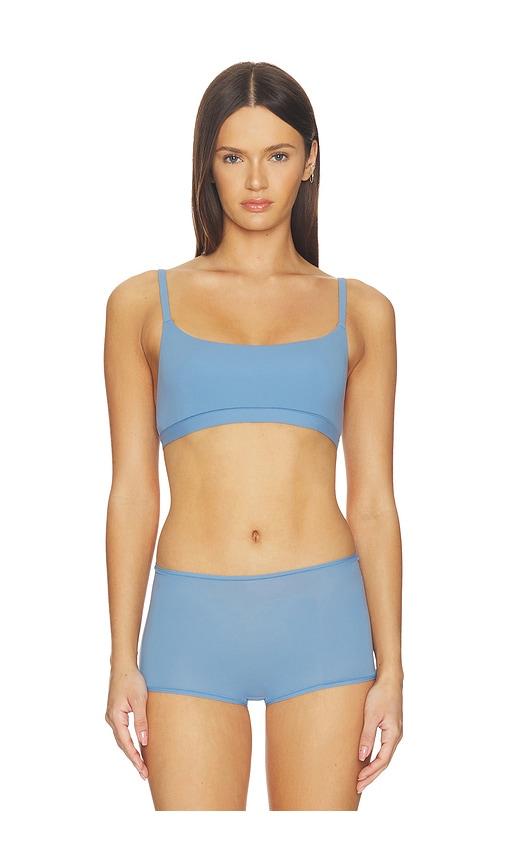 skims fits everybody scoop neck bralette in slate. - size m (also in s, xs, xxs)