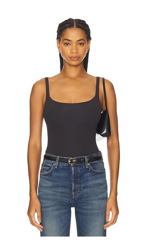 skims fits everybody square neck bodysuit in black. - size l (also in xxs, s, m)
