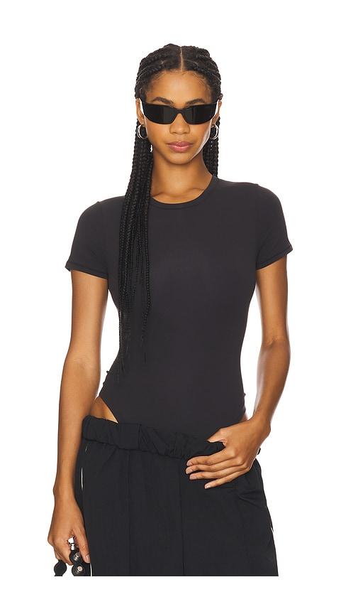 skims fits everybody t-shirt bodysuit in black. - size s (also in xxs, xs)