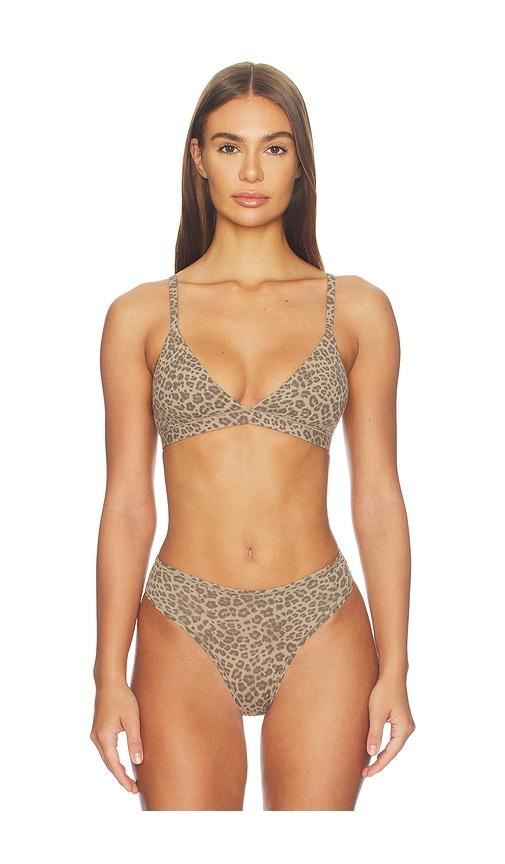 skims fits everybody triangle bralette in brown. - size l (also in m, s, xl, xs, xxs)