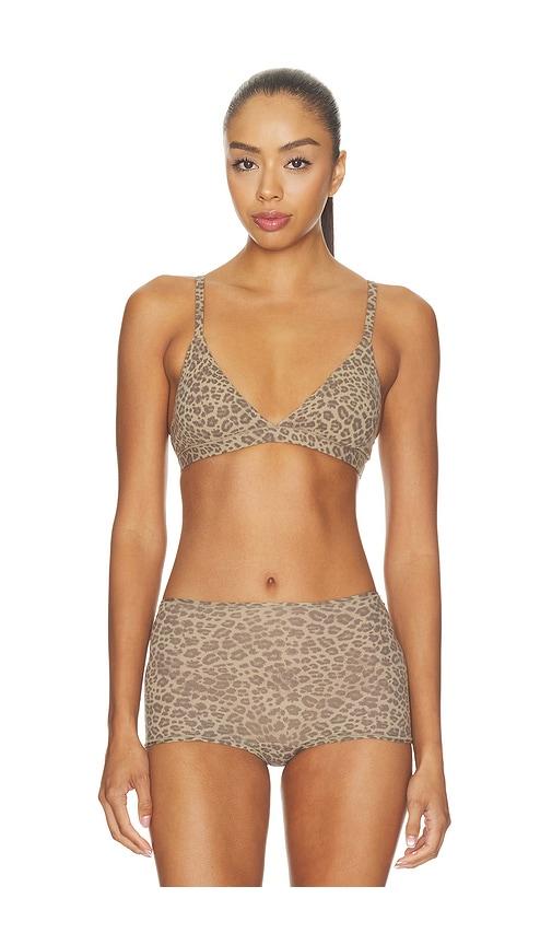 skims fits everybody triangle bralette in brown. - size l (also in xxs, xs, s, m, xl)