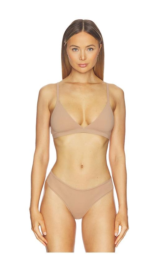 skims fits everybody triangle bralette in taupe. - size xxl (also in xxs)