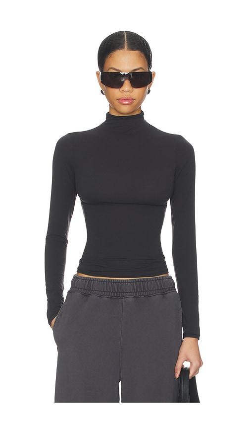 skims fits everybody turtleneck top in black. - size l (also in m, s, xl, xs)
