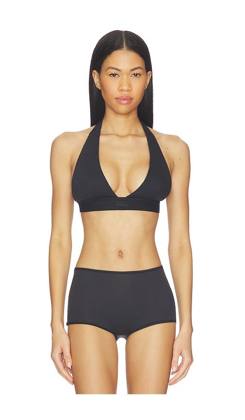 skims halter bralette in black. - size s (also in xs)