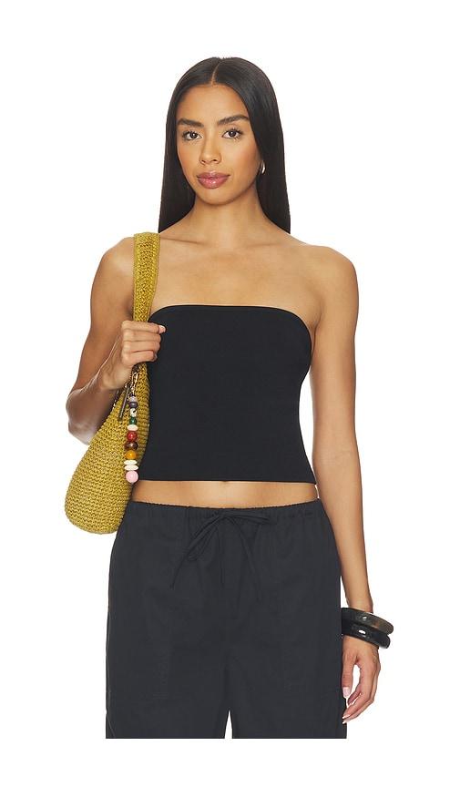 skims refined knit tube top in black. - size l (also in xs, s, m, xl)