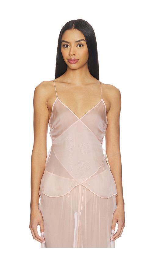 skims romance wrap cami top in pink. - size m (also in s)
